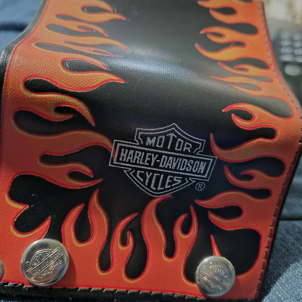 Harley-Davidson Black and Orange Flame Money Clip